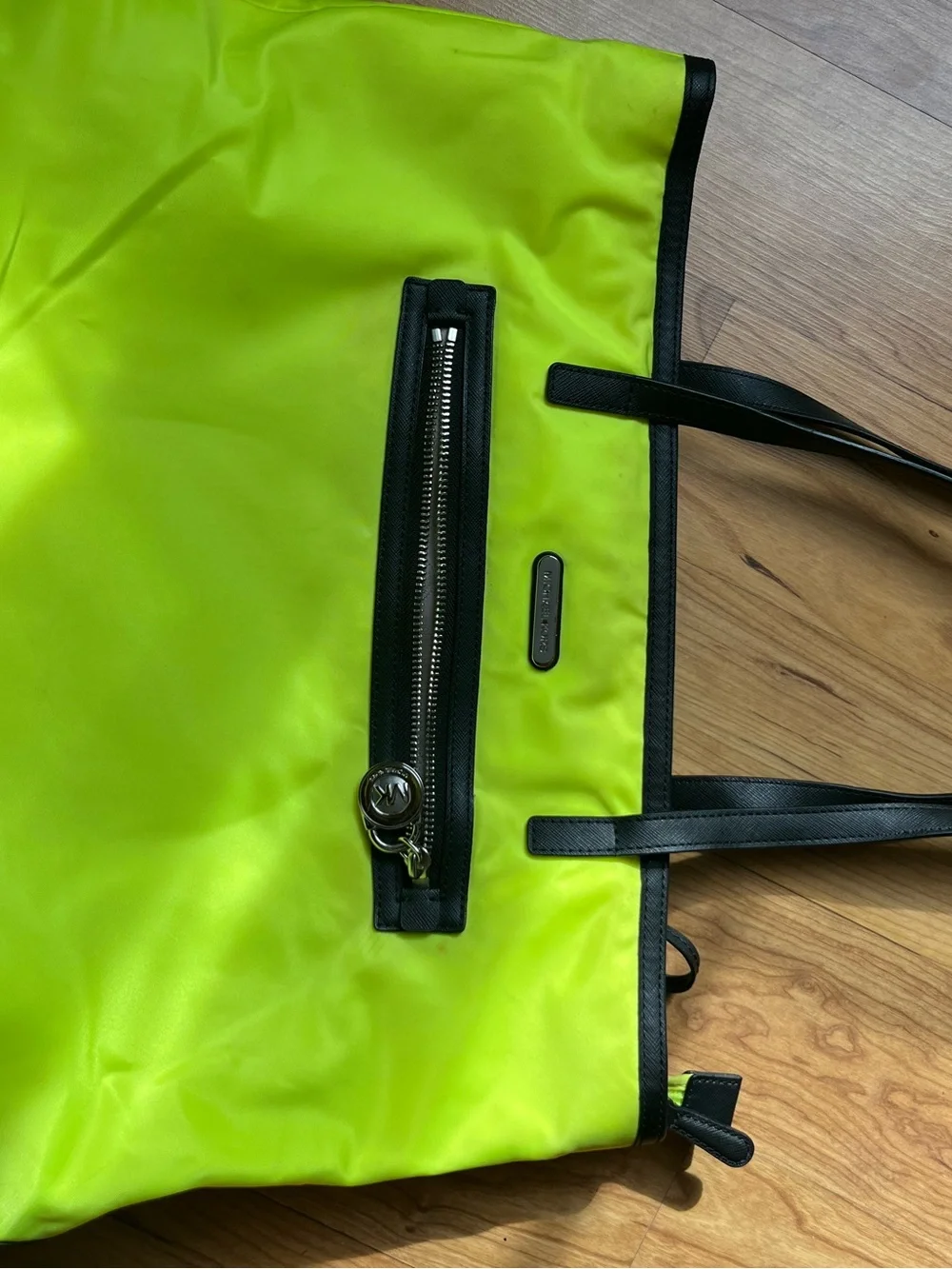 Michael Kors Neon Tote Bag with Black Trim